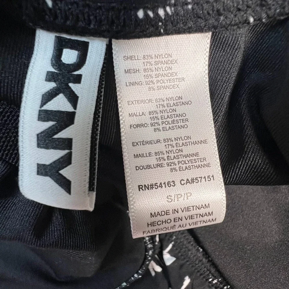 Black One Piece Swimsuit Small DKNY Bathing Suit Tummy Control NWT - Picture 8 of 10